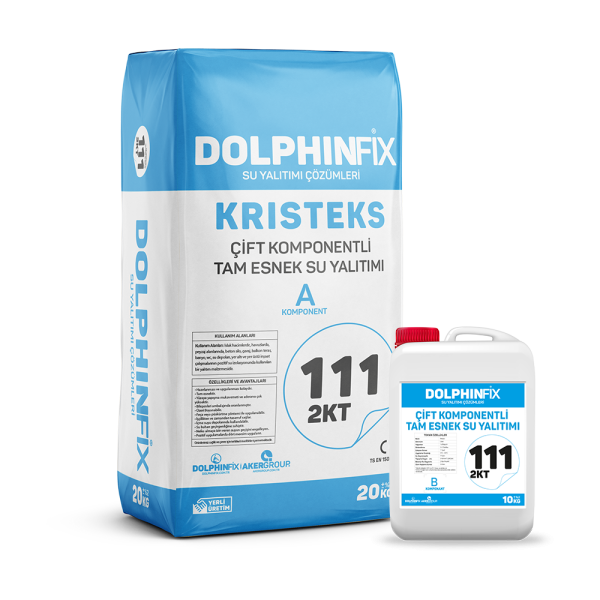 KRİSTEKS 2KT 111 - ÇİFT KOMPONENTLİ TAM ESNEK SU YALITIM MALZEMESİ